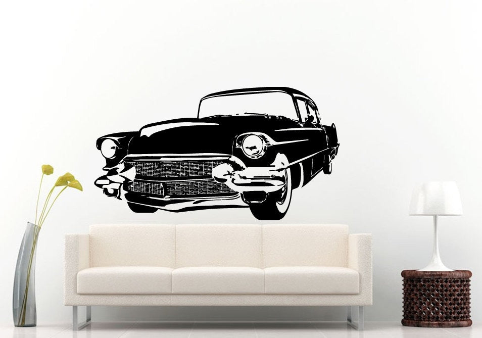 American Muscle Car Hot Rod Classical Vintage Old School Antique Vehicle Wall Decal Vinyl Sticker Mural Room Decor L1274