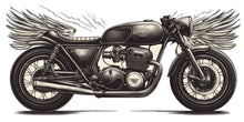 Load image into Gallery viewer, Cafe Racer Wall Decal, Vintage Motorcycle Wall Art, Motorcycle Dealership Decor, Biker Garage Decor, Retro Bike Shop Wall Graphic