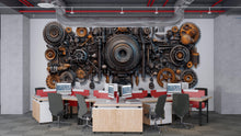 Load image into Gallery viewer, Auto Mechanic Wall Decal, Engine Parts Wall Art, Auto Repair Shop Decor, Garage Gear Wall Decal, Automotive Service Center Decor
