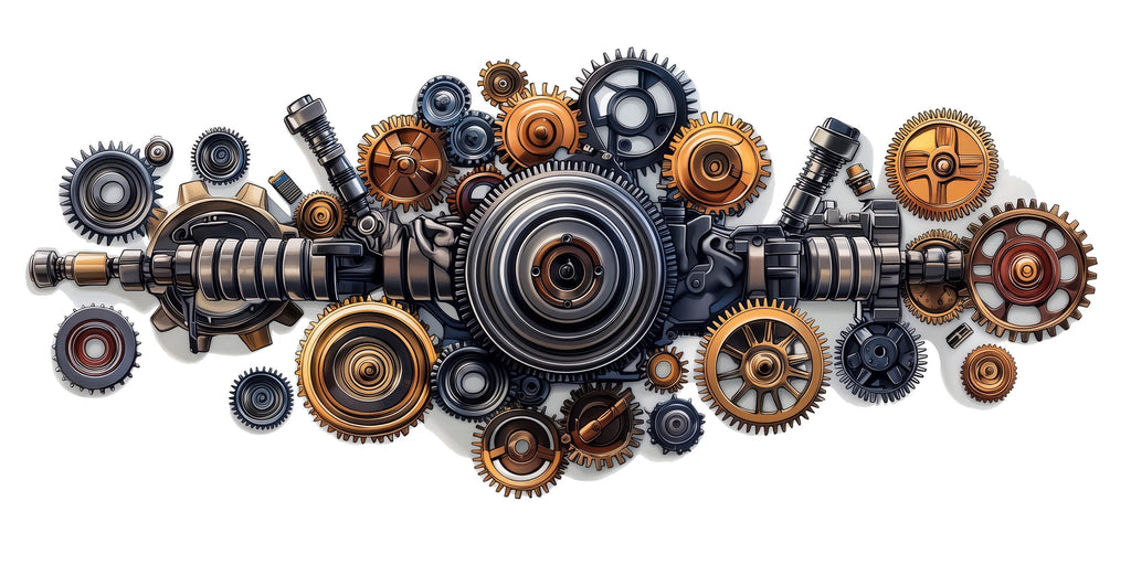 Auto Mechanic Wall Decal, Gear Wall Art, Auto Repair Shop Decor, Engine Parts Wall Decal, Garage Automotive Service Center Decor