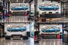 Load image into Gallery viewer, Classic Car Wall Decal, Muscle Car Wall Art, Auto Repair Shop Decor, Vintage Car Garage Decal, Automotive Service Center Decor
