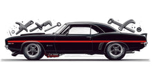 Load image into Gallery viewer, Black Muscle Car Wall Decal, Classic Car Garage Decor, Auto Repair Shop Wall Art, Vintage Car Decal, Automotive Shop Decor