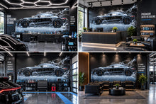 Load image into Gallery viewer, Car Detailing Wall Decal, Luxury Sports Car Wall Art, Auto Detailing Shop Decor, Car Wash Garage Decal, Automotive Business Decor