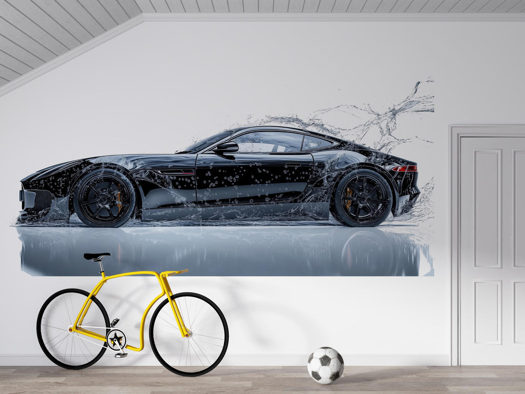 Car Detailing Wall Decal, Luxury Sports Car Wall Art, Auto Detailing Shop Decor, Car Wash Garage Decal, Automotive Business Decor