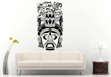 Load image into Gallery viewer, Aztec Totem Ancient Warrior Gods Masks Historical Wall Decal Vinyl Sticker Mural Room Decor L1307