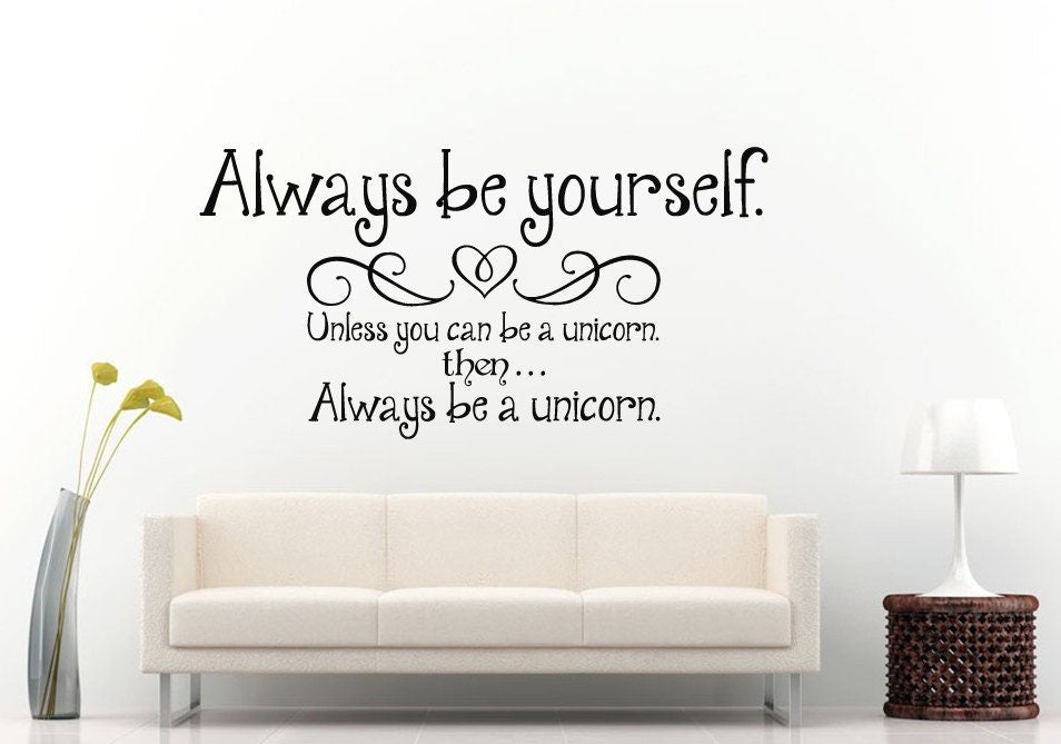 Always Be Yourself Quote Swaying Citation Words Wall Decal Vinyl Sticker Mural Room Decor L1317