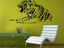 Load image into Gallery viewer, Angry Roaring Tiger Striped Jungle Cat Predator Animal Wall Decal Vinyl Sticker Mural Room Decor L1333