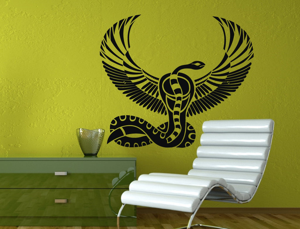 Egyptian god of Death Snake With Wings Wall Decal Vinyl Sticker Mural Room Decor L1349