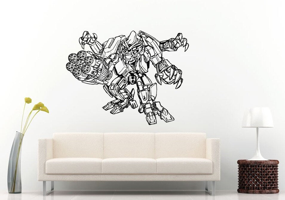 Robot Movie Hero Anime Action Vinyl Peal And Stick Removable Sticker Decal L1363