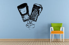 Load image into Gallery viewer, Boxing Boxer Gloves Martial Arts Mural Silhouette Window Wall Or Car Vinyl Peal And Stick Removable Sticker Decal L1420