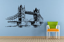 Load image into Gallery viewer, Sketch Tower Bridge London Great Britain English England Window Wall Or Car Vinyl Peal And Stick Removable Sticker Decal L1421