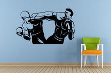 Load image into Gallery viewer, Two Man Guys Sparing Boxing Boxer Gloves Martial Arts Sport Window Wall Or Car Vinyl Peal And Stick Removable Sticker Decal L1417