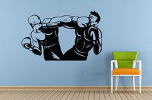 Load image into Gallery viewer, Two Man Guys Sparing Boxing Boxer Gloves Martial Arts Sport Window Wall Or Car Vinyl Peal And Stick Removable Sticker Decal L1417