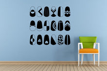 Load image into Gallery viewer, Set Of Eighteen Nail Art Design Salon Spa Beauty Shop Fashion Window Or Wall Or Car Vinyl Peal And Stick Removable Sticker Decal L1464