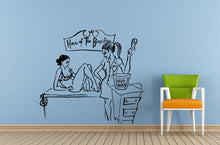 Load image into Gallery viewer, House Of The Brazilian Hot Wax Two Girls Women Female Chicks Spa Salon Wall Or Car Vinyl Peal And Stick Removable Sticker Decal L1447