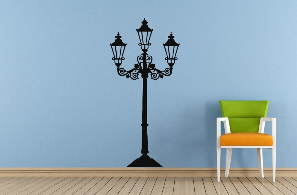 City Town Street Park Lamp Post Old Antique Vintage Window Or Wall Or Car Vinyl Peal And Stick Removable Sticker Decal L1466