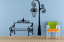 Load image into Gallery viewer, City Town Street Park Lamp Post Bench Old Antique Vintage Window Or Wall Or Car Vinyl Peal And Stick Removable Sticker Decal L1470