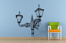 Load image into Gallery viewer, City Town Street Park Lamp Post Old Antique Vintage Window Or Wall Or Car Vinyl Peal And Stick Removable Sticker Decal L1472