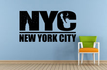 Load image into Gallery viewer, New York City Words Nyc Town Statue Of Liberty Window Or Wall Or Car Vinyl Peal And Stick Removable Sticker Decal L1477