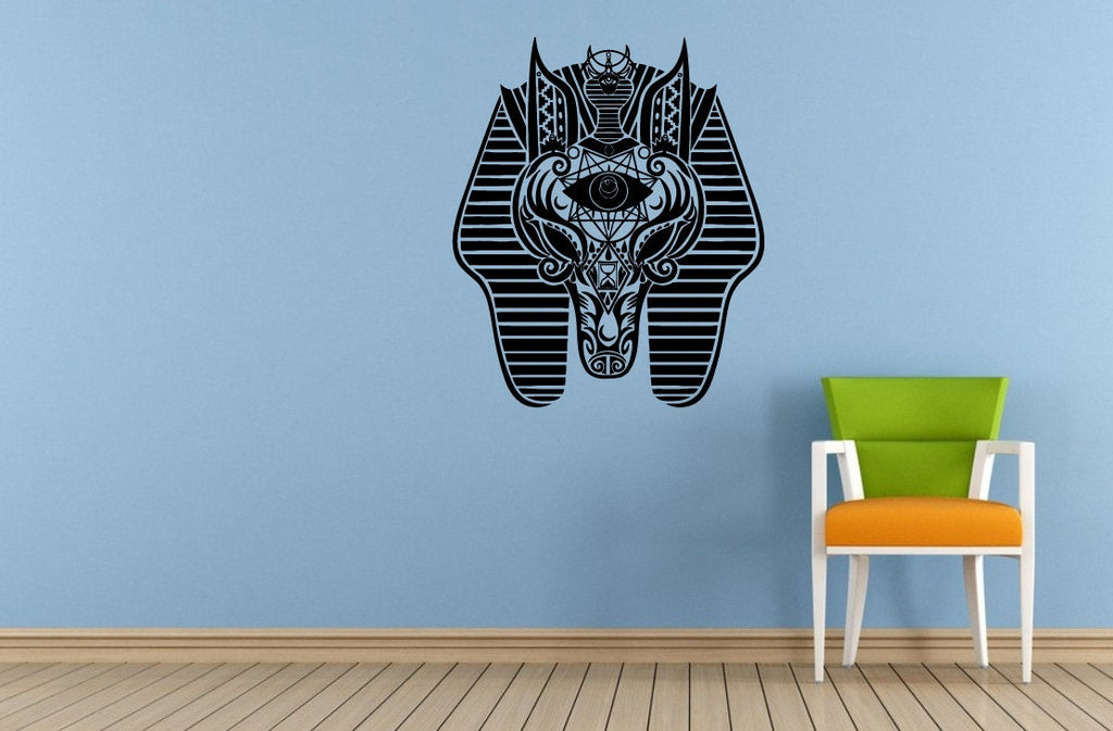 Anubis Ancient Egyptian God Mythology Pharaoh Window Or Wall Or Car Vinyl Peal And Stick Removable Sticker Decal L1487