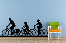 Load image into Gallery viewer, Family Riding Bicycles In The Park Window Or Wall Or Car Vinyl Peal And Stick Removable Sticker Decal L1490