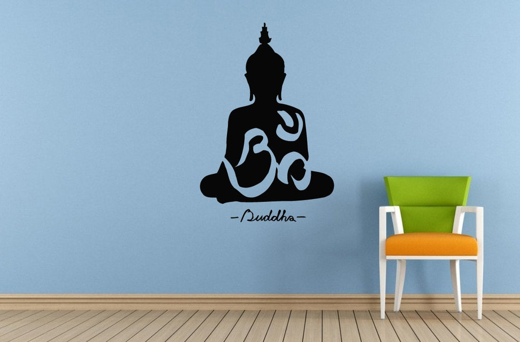 Buddha Namaste Yoga Om Logo Symbol Sign Window Or Wall Or Car Vinyl Peal And Stick Removable Sticker Decal L1498