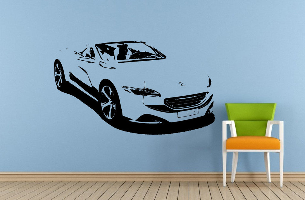 Sports Car Racing Concept Vehicle Wall Decal Vinyl Sticker Mural Room Decor L1527
