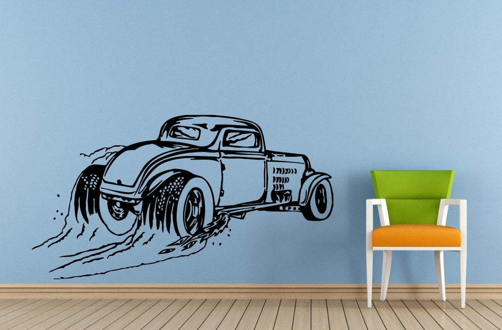 Sports Car Racing Concept Vehicle Hot RodWall Decal Vinyl Sticker Mural Room Decor L1532
