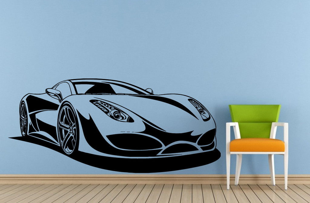 Sports Car Racing Concept Vehicle Supercar Wall Decal Vinyl Sticker Mural Room Decor L1534