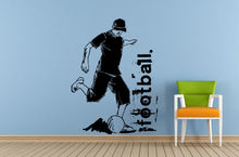Load image into Gallery viewer, Soccer Player European Football Skatch Custom Text Name Outdoor Sports Games Wall Or Car Vinyl Peal And Stick Removable Sticker Decal L1583