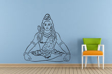 Load image into Gallery viewer, Maha Shivaratri Ganesh Namaste Yoga Religion God Wall Room Vinyl Mural Art Decor Decal Sticker L1599