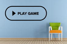 Load image into Gallery viewer, Play Game Video Games Play Button Logo Game Room Wall Room Vinyl Mural Art Decor Decal Sticker L1635