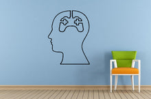 Load image into Gallery viewer, Play Game Video Games Play Button Game Over Controller Joystick Consul Room Brain Mind Wall Room Vinyl Mural Art Decor Decal Sticker L1638
