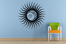 Load image into Gallery viewer, Space Night Sky Stars Moon Sun Mandala Baby Kids Child's Room Nursery Wall Room Vinyl Mural Art Decor Decal Sticker L1657