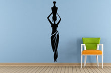 Load image into Gallery viewer, Woman Afro Girl African Tribe Ancient Tribal Pattern Wall Room Vinyl Mural Art Decor Decal Sticker L1670