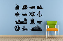 Load image into Gallery viewer, Sail Boat Old Ship Yat Liner Ocean Sea Lake River Transport Wall Decal Vinyl Sticker Mural Room Decor L1691
