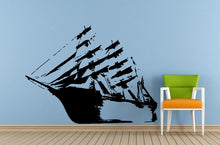 Load image into Gallery viewer, Sail Boat Old Ship Yat Liner Ocean Sea Lake River Transport Wall Decal Vinyl Sticker Mural Room Decor L1696