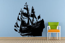 Load image into Gallery viewer, Sail Boat Old Ship Yat Liner Ocean Sea Lake River Transport Wall Decal Vinyl Sticker Mural Room Decor L1697