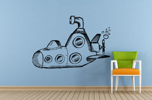 Load image into Gallery viewer, Submarine Under Water Navy Sail Boat Old Ship Yat Liner Ocean Sea Lake River Transport Wall Decal Vinyl Sticker Mural Room Decor L1700