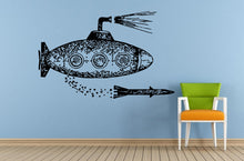 Load image into Gallery viewer, Submarine Under Water Navy Sail Boat Old Ship Yat Liner Ocean Sea Lake River Transport Wall Decal Vinyl Sticker Mural Room Decor L1702