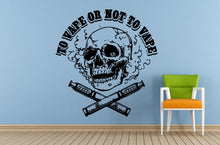 Load image into Gallery viewer, Vaping My Life E Cigarette Vape Service Shop Bar Store Vapor Cloud Skull Window Wall Decal Vinyl Sticker Mural Room Decor L1726