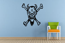 Load image into Gallery viewer, Big Skull Head Angry Devil Horns Window Wall Decal Vinyl Sticker Mural Room Decor L1734