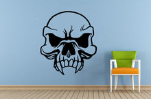 Load image into Gallery viewer, Big Skull Head Angry Cowboy Hat Window Wall Decal Vinyl Sticker Mural Room Decor L1736