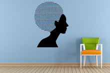 Load image into Gallery viewer, Afro Hair Polka Dots Hair Woman Girl Head Style Salon Dresser Wall Room Vinyl Mural Art Decor Decal Sticker L1666
