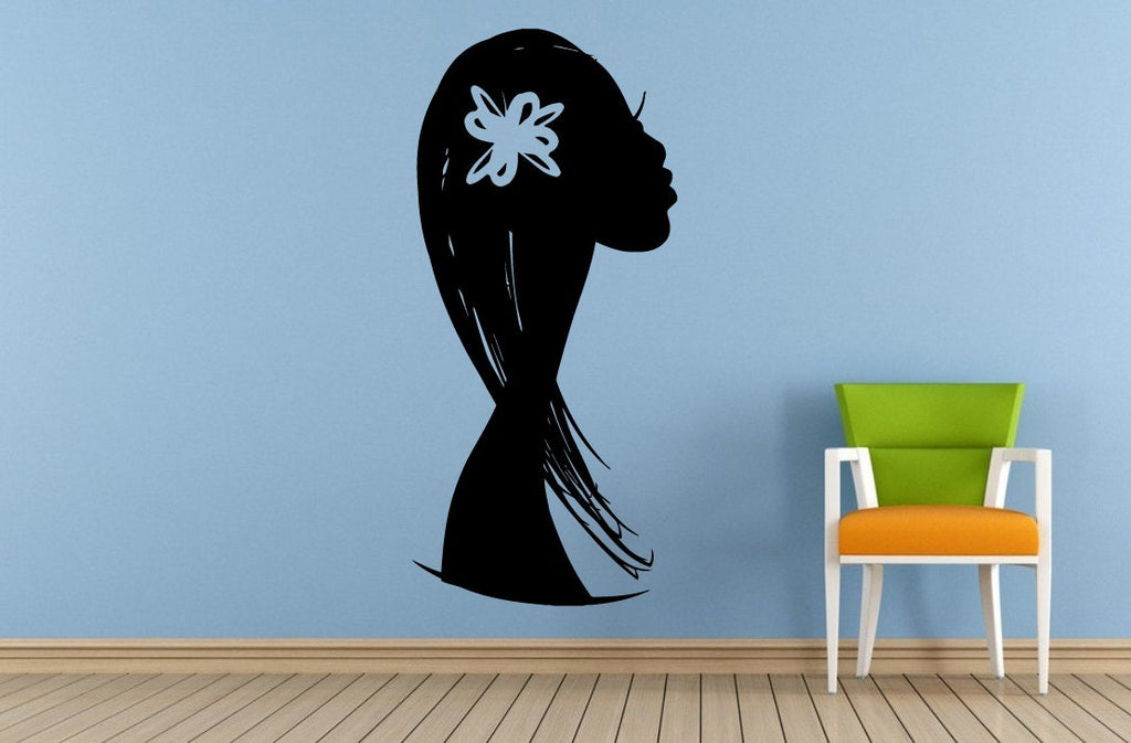 Woman Afro Girl African Tribe Ancient Tribal Pattern Flower Wall Room Vinyl Mural Art Decor Decal Sticker L1671
