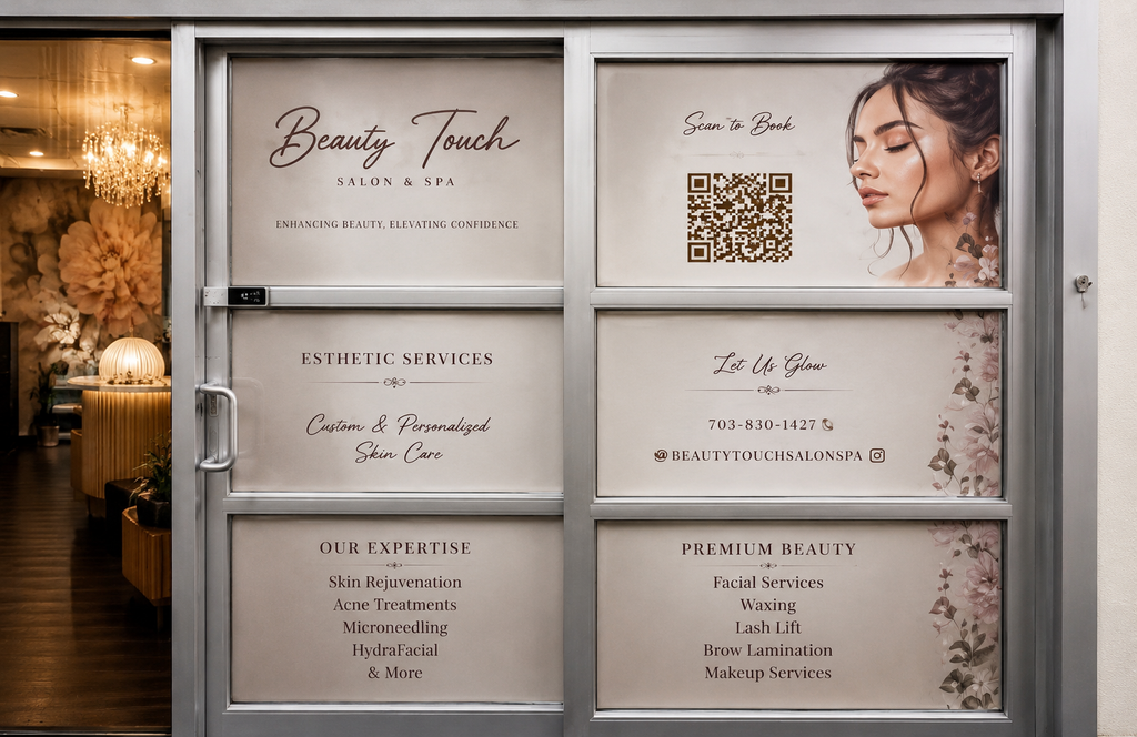 Custom Perforated Window Film | Business Storefront Window Graphic