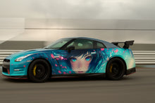 Load image into Gallery viewer, Anime Girl Car Wrap for Nissan GTR | Full-Color Japanese Art Vinyl Wrap | Custom Itasha Car Graphics | Gloss or Matte Film for Sports &amp; Show Cars nv003