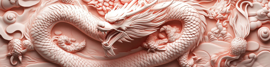 Pink Dragon Car Wrap for Nissan GTR | Japanese Mythology Vinyl Wrap | Custom Sport Car Wrap with White Dragon Design | Gloss or Matte Finish Film nv005