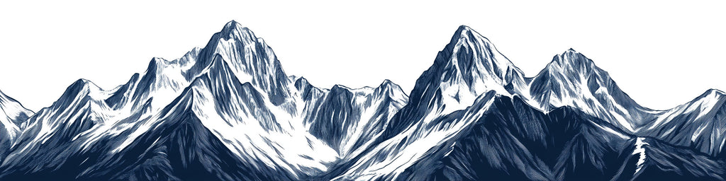 Mountain Line Art Car Wrap for Jeep Wrangler | Blue and White Outdoor Vinyl Wrap | Adventure Off-Road 4x4 Graphic | Durable Matte or Gloss Wrap Film nv007