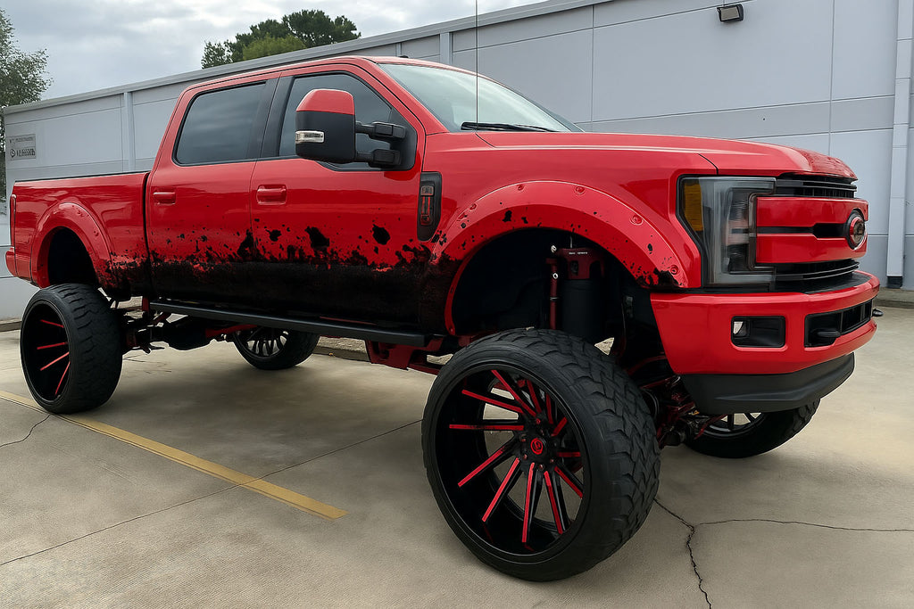 Mud Splash Cybertruck Wrap | Off-Road Utility Vinyl Wrap | Matte Black Dirt Pattern Design | Custom Tesla Cybertruck Wrap Film for Outdoor Adventure nv009